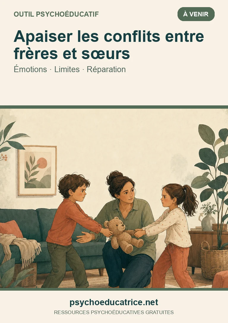 Couverture de l’outil Apaiser les conflits entre frères et sœurs