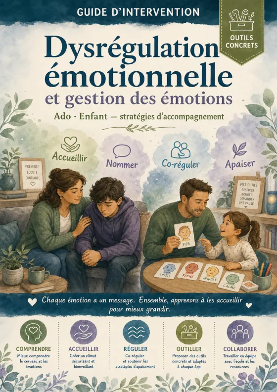 Couverture de l’outil Dysrégulation émotionnelle et gestion des émotions