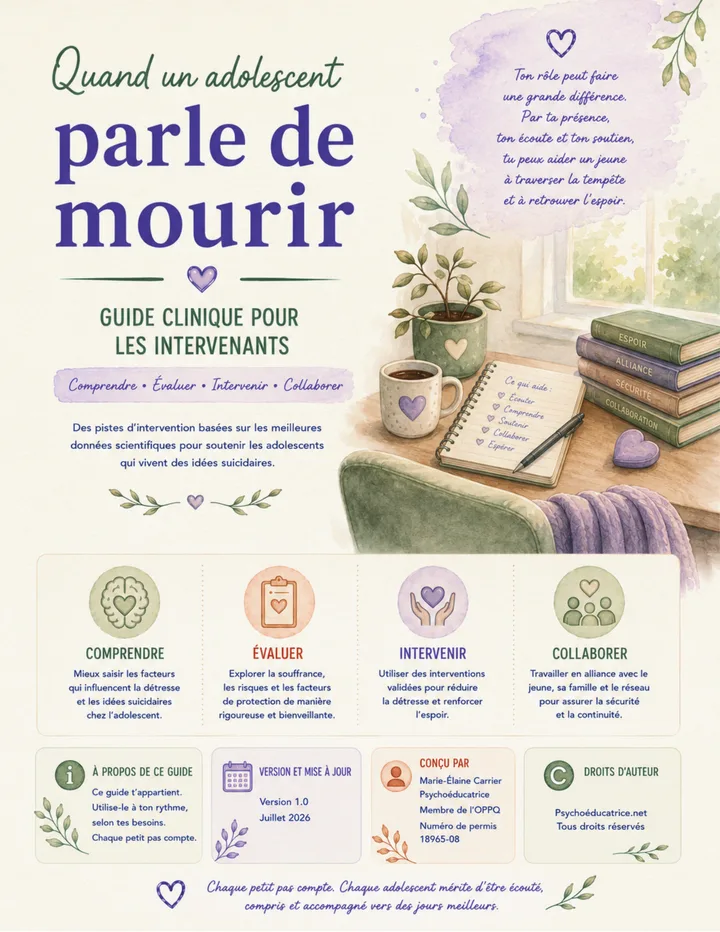 Quand un adolescent parle de mourir — page 1